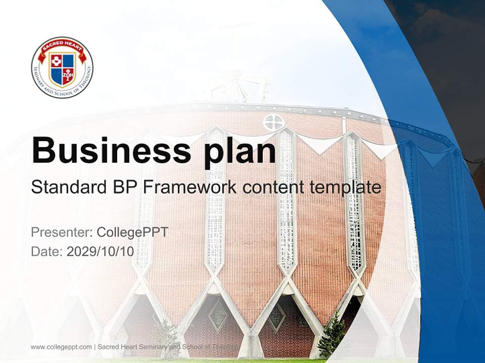 Sacred Heart Seminary and School of Theology Competition/Entrepreneurship Contest PPT Template4:3 ratio PPT effect preview image9