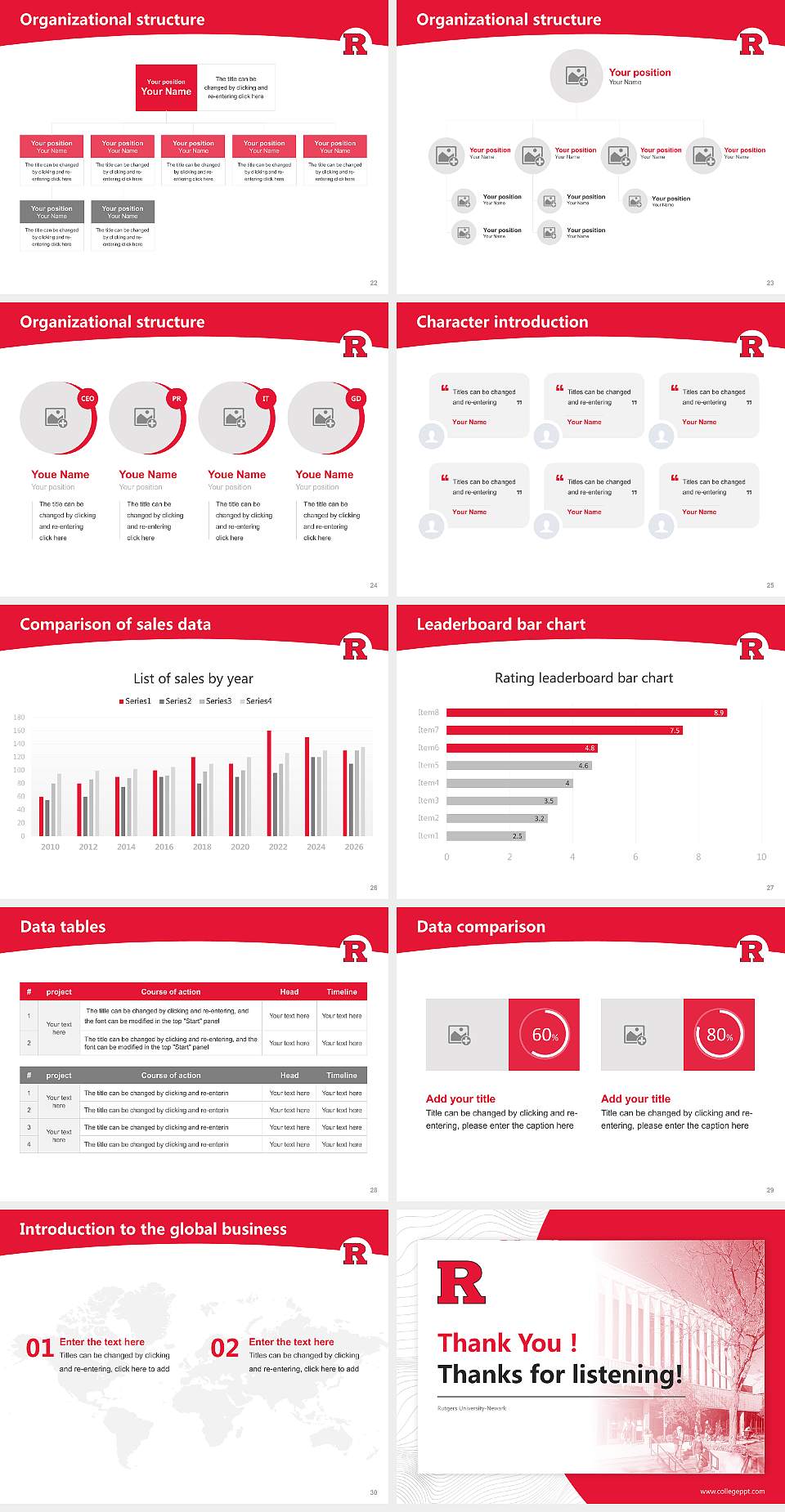 Rutgers University-Newark Academic Presentation/Research Findings Report PPT Template4:3 ratio PPT effect preview image4