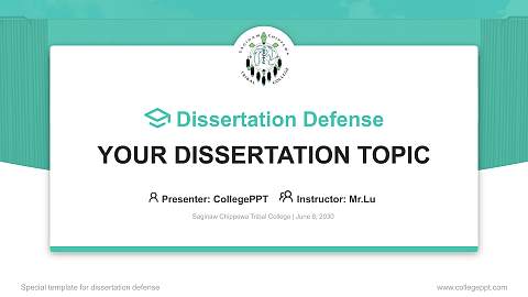 Saginaw Chippewa Tribal College Graduation Thesis Defense PPT Template