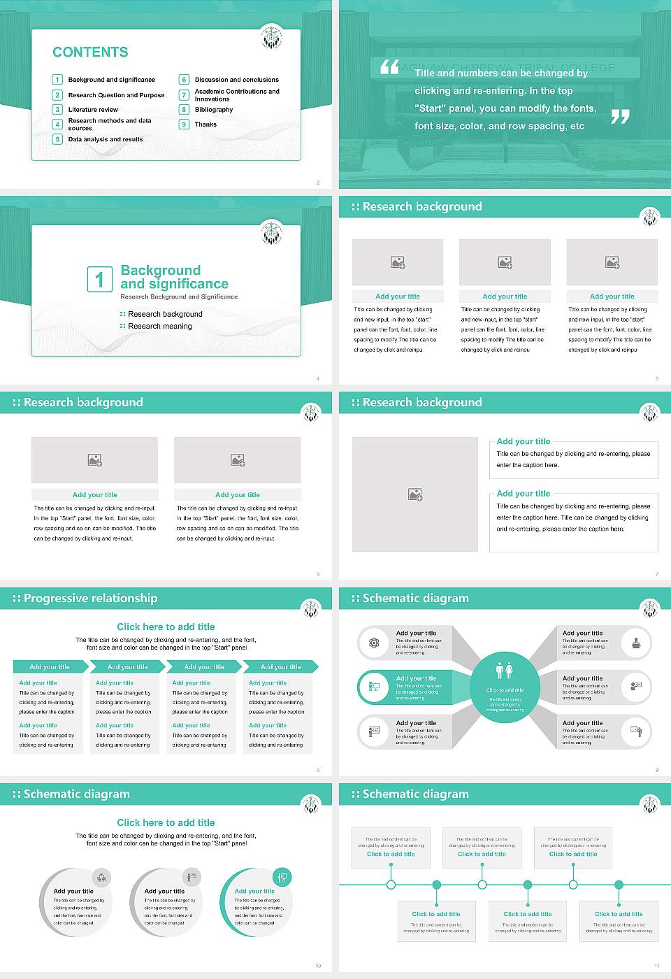 Saginaw Chippewa Tribal College Graduation Thesis Defense PPT Template16:9 ratio PPT effect preview image2