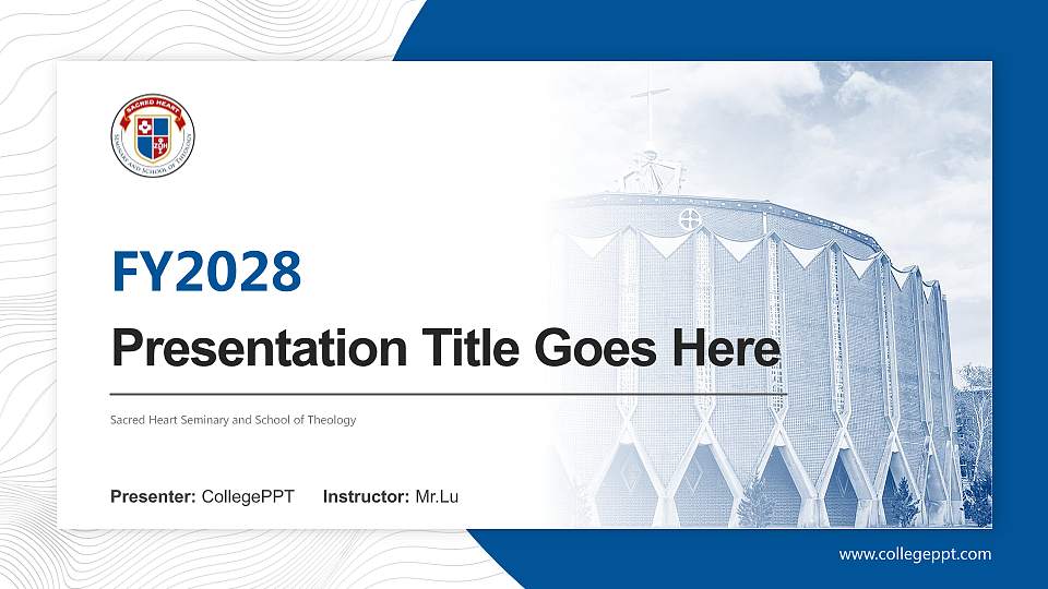 Sacred Heart Seminary and School of Theology Academic Presentation/Research Findings Report PPT Template16:9 ratio PPT effect preview image