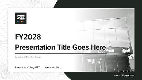 Sae Institute of Technology-Chicago Academic Presentation/Research Findings Report PPT Template