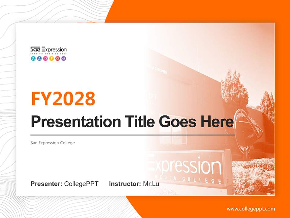 Sae Expression College Academic Presentation/Research Findings Report PPT Template4:3 ratio PPT effect preview image5