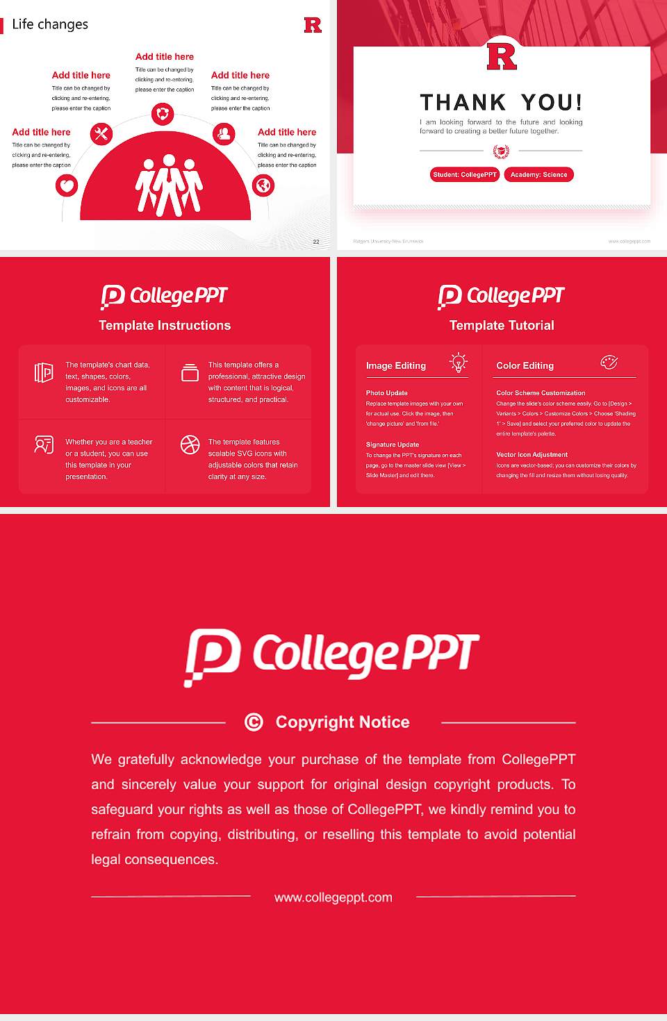 Rutgers University-New Brunswick National Scholarship Defense PPT Template4:3 ratio PPT effect preview image4