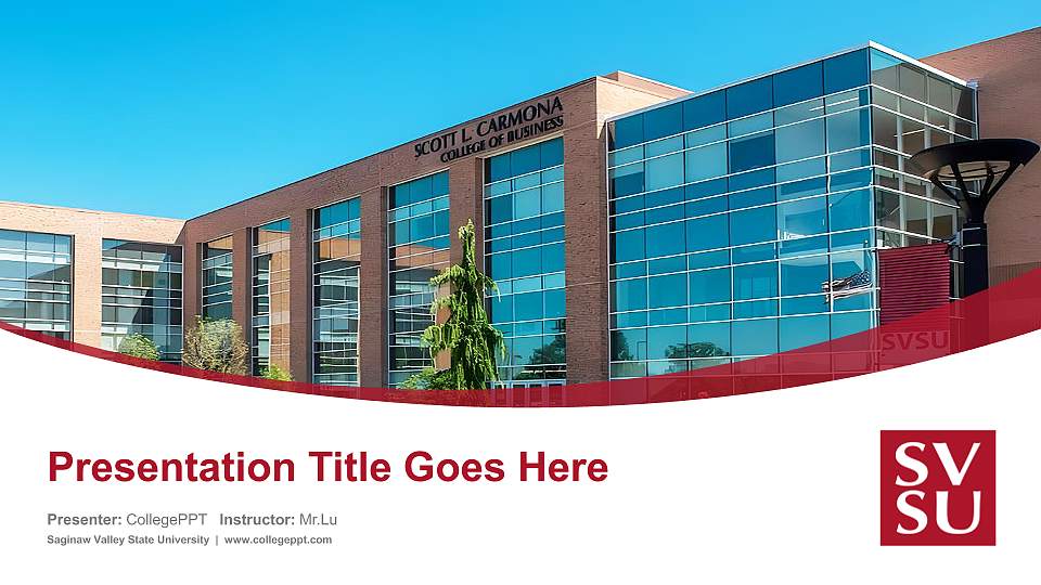 Saginaw Valley State University Course/Courseware Creation PPT Template16:9 ratio PPT effect preview image