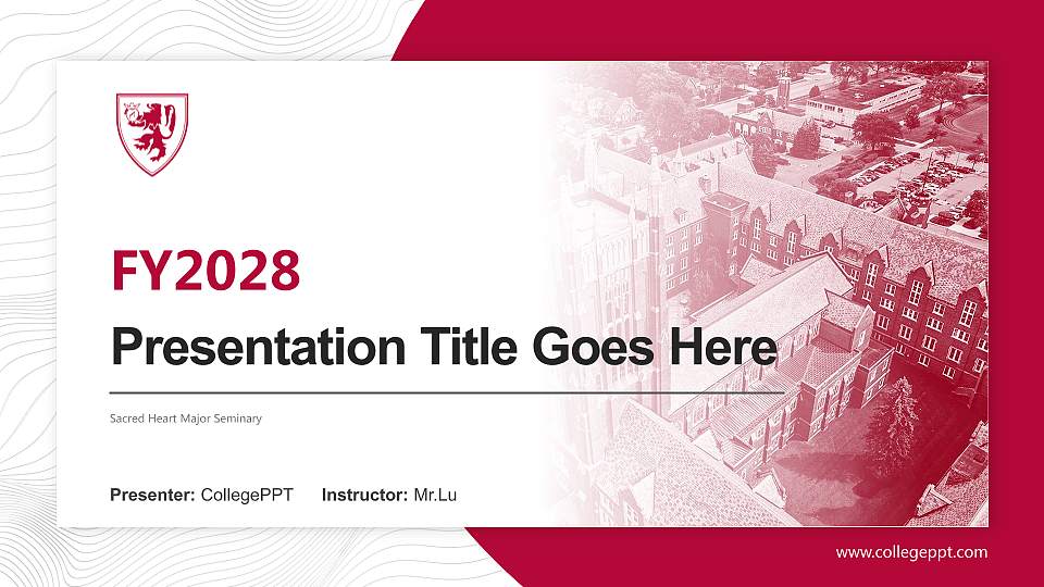 Sacred Heart Major Seminary Academic Presentation/Research Findings Report PPT Template16:9 ratio PPT effect preview image