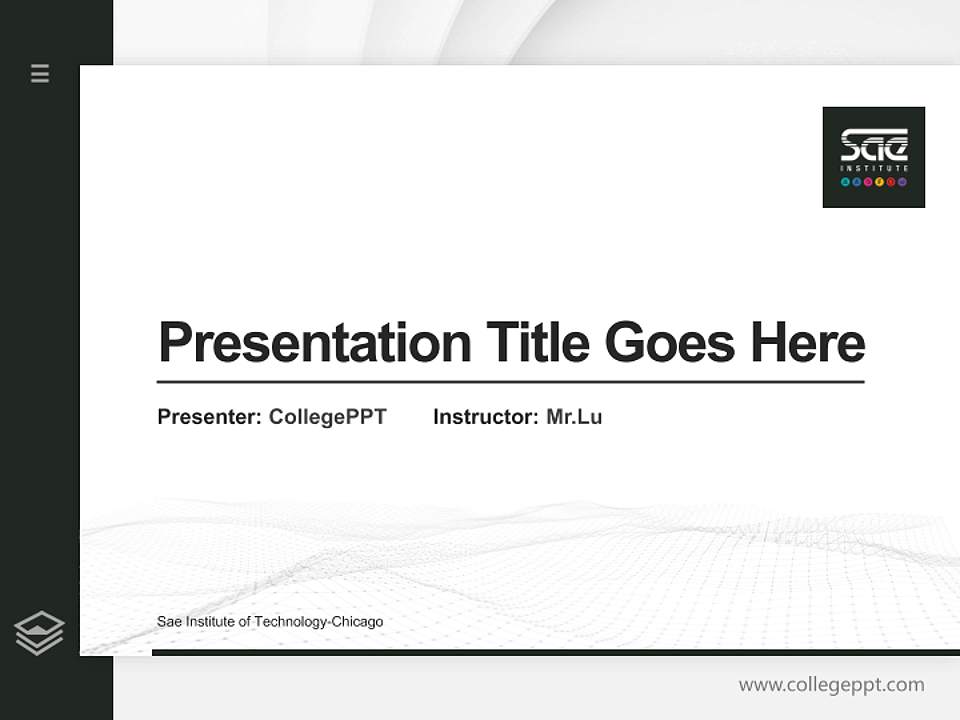 Sae Institute of Technology-Chicago Thesis Proposal/Graduation Defense PPT Template4:3 ratio PPT effect preview image5