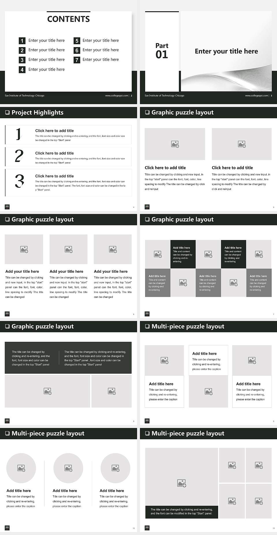 Sae Institute of Technology-Chicago General Purpose PPT Template4:3 ratio PPT effect preview image2