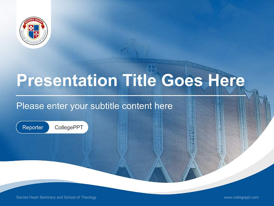 Sacred Heart Seminary and School of Theology Lecture Sharing and Networking Event PPT Template4:3 ratio PPT effect preview image4