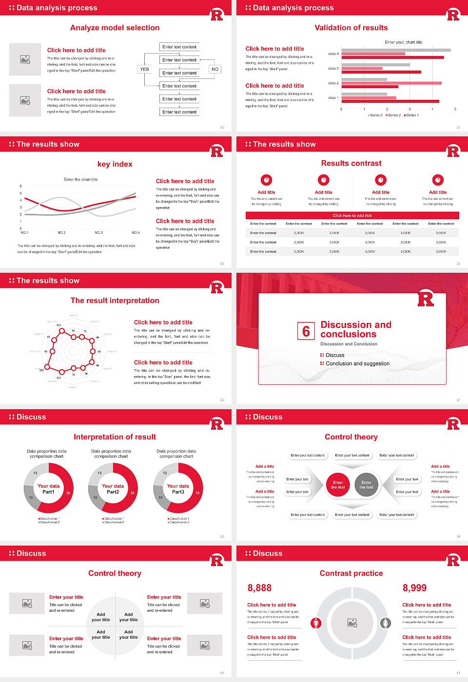 Rutgers University-Newark Graduation Thesis Defense PPT Template16:9 ratio PPT effect preview image5