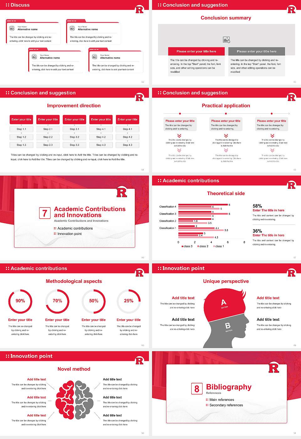 Rutgers University-Newark Graduation Thesis Defense PPT Template16:9 ratio PPT effect preview image6