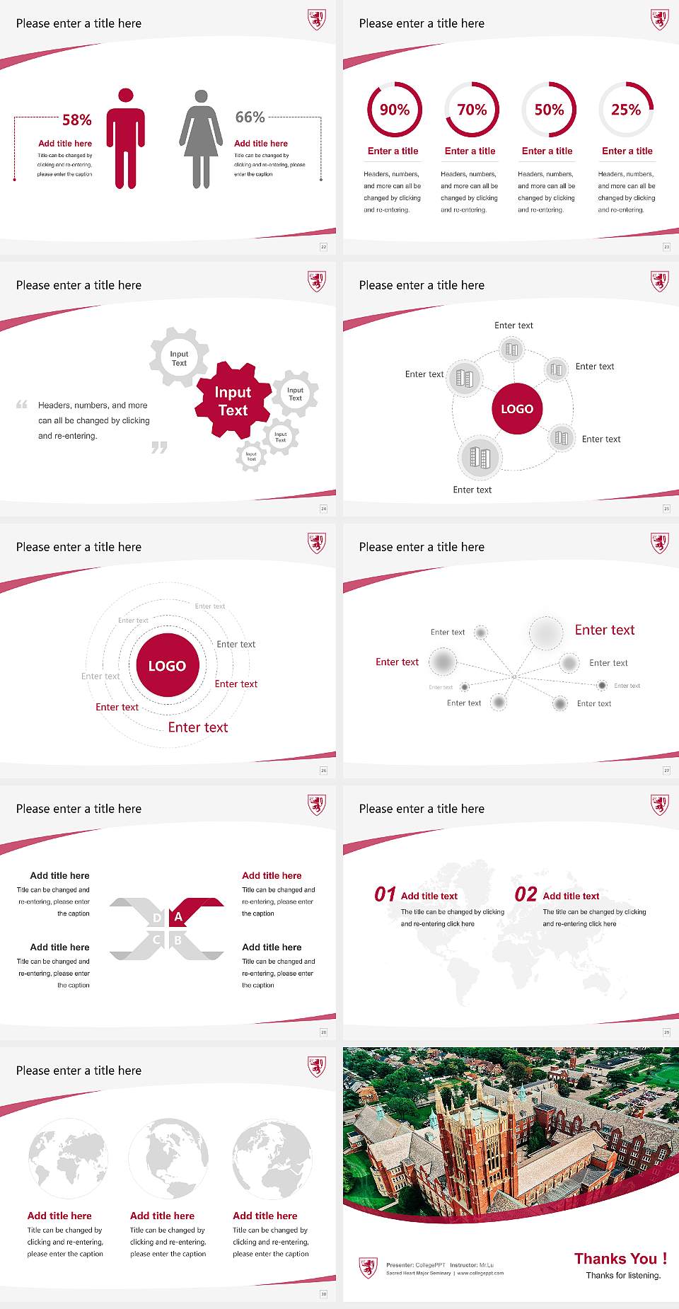 Sacred Heart Major Seminary Course/Courseware Creation PPT Template4:3 ratio PPT effect preview image4