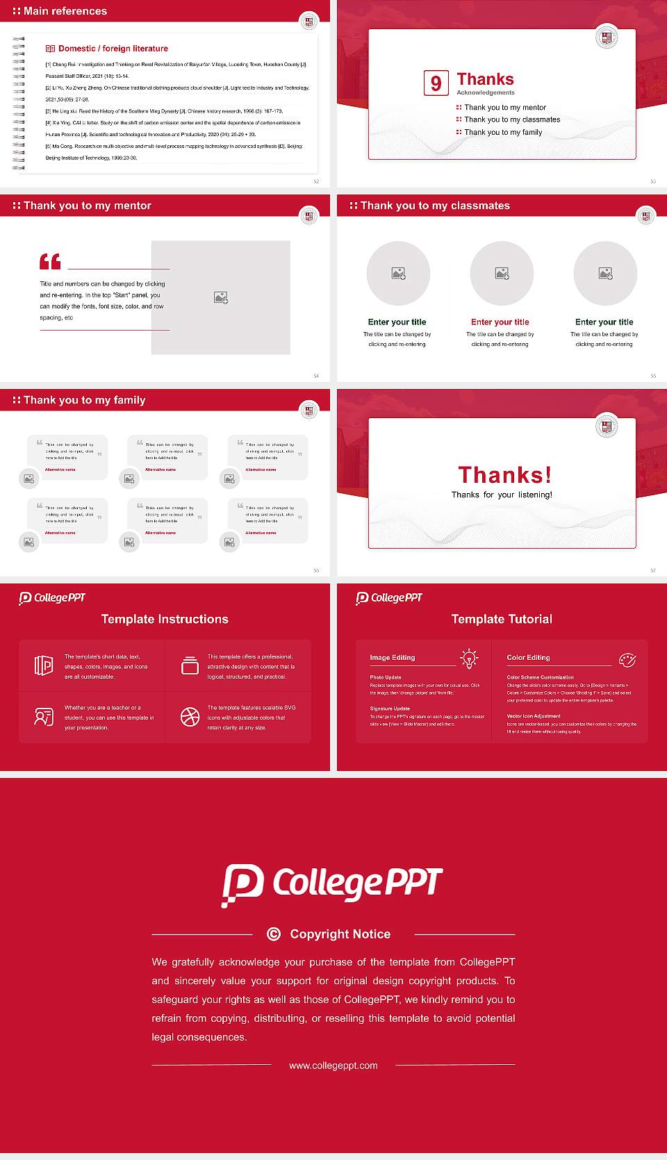 Sacred Heart University Graduation Thesis Defense PPT Template16:9 ratio PPT effect preview image7
