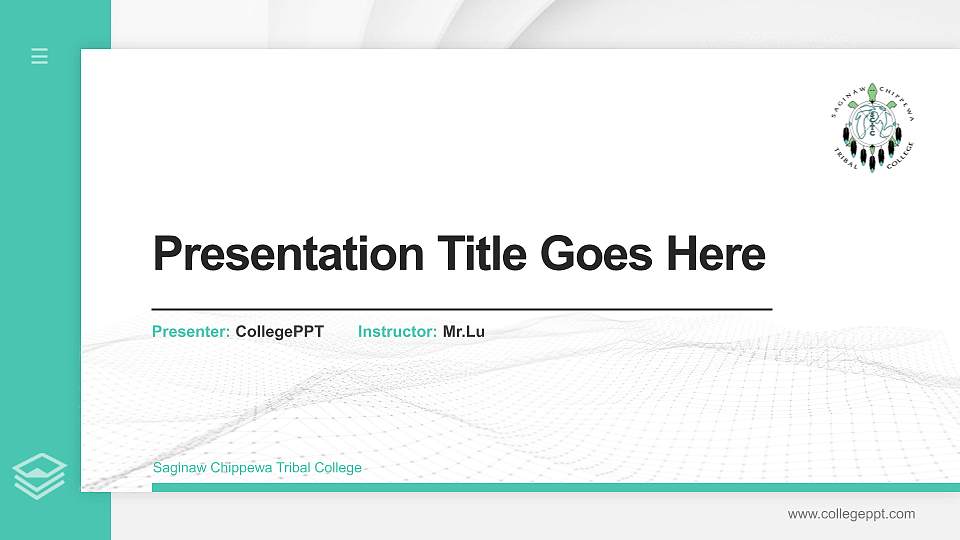 Saginaw Chippewa Tribal College Thesis Proposal/Graduation Defense PPT Template16:9 ratio PPT effect preview image