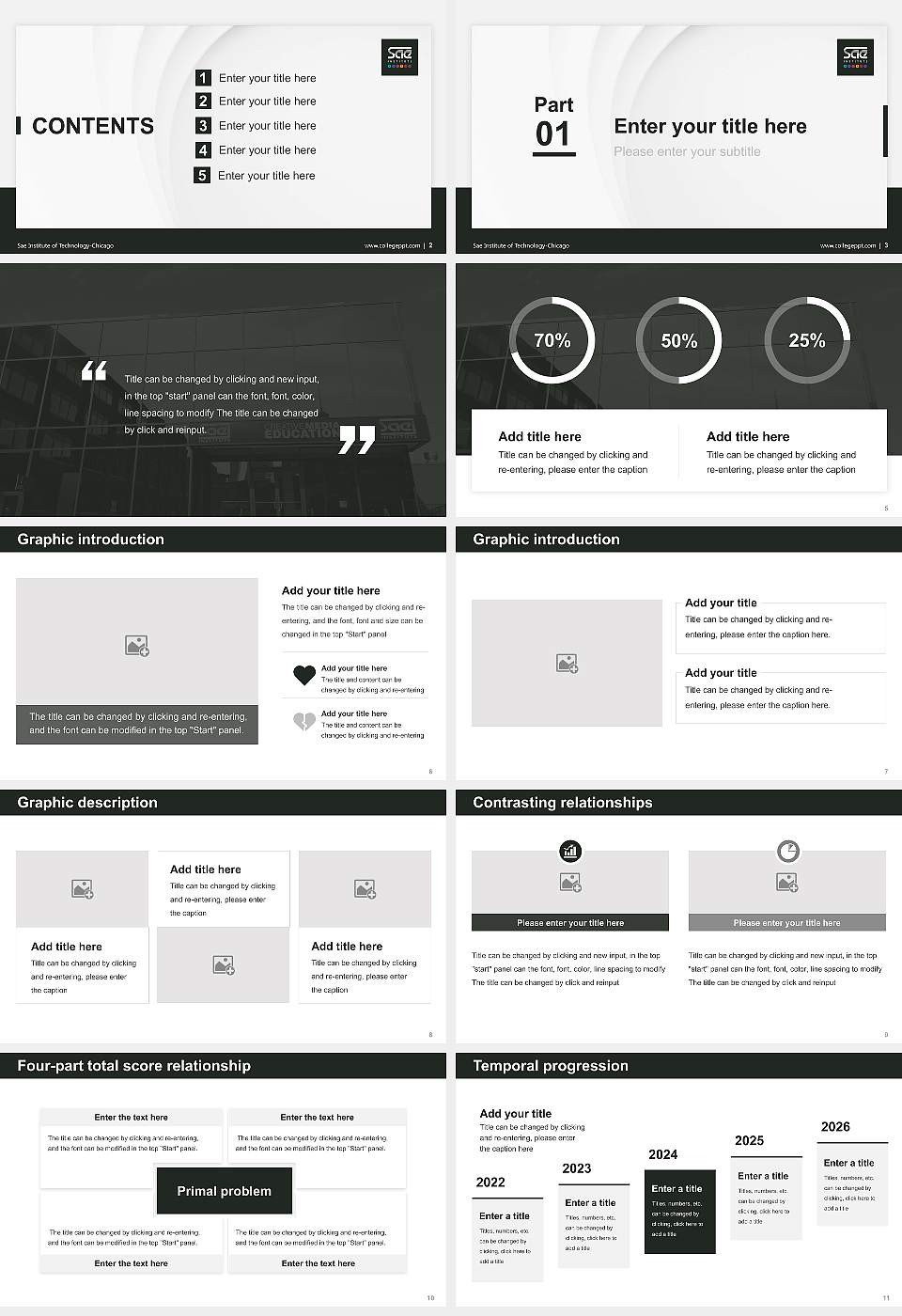 Sae Institute of Technology-Chicago Thesis Proposal/Graduation Defense PPT Template16:9 ratio PPT effect preview image2