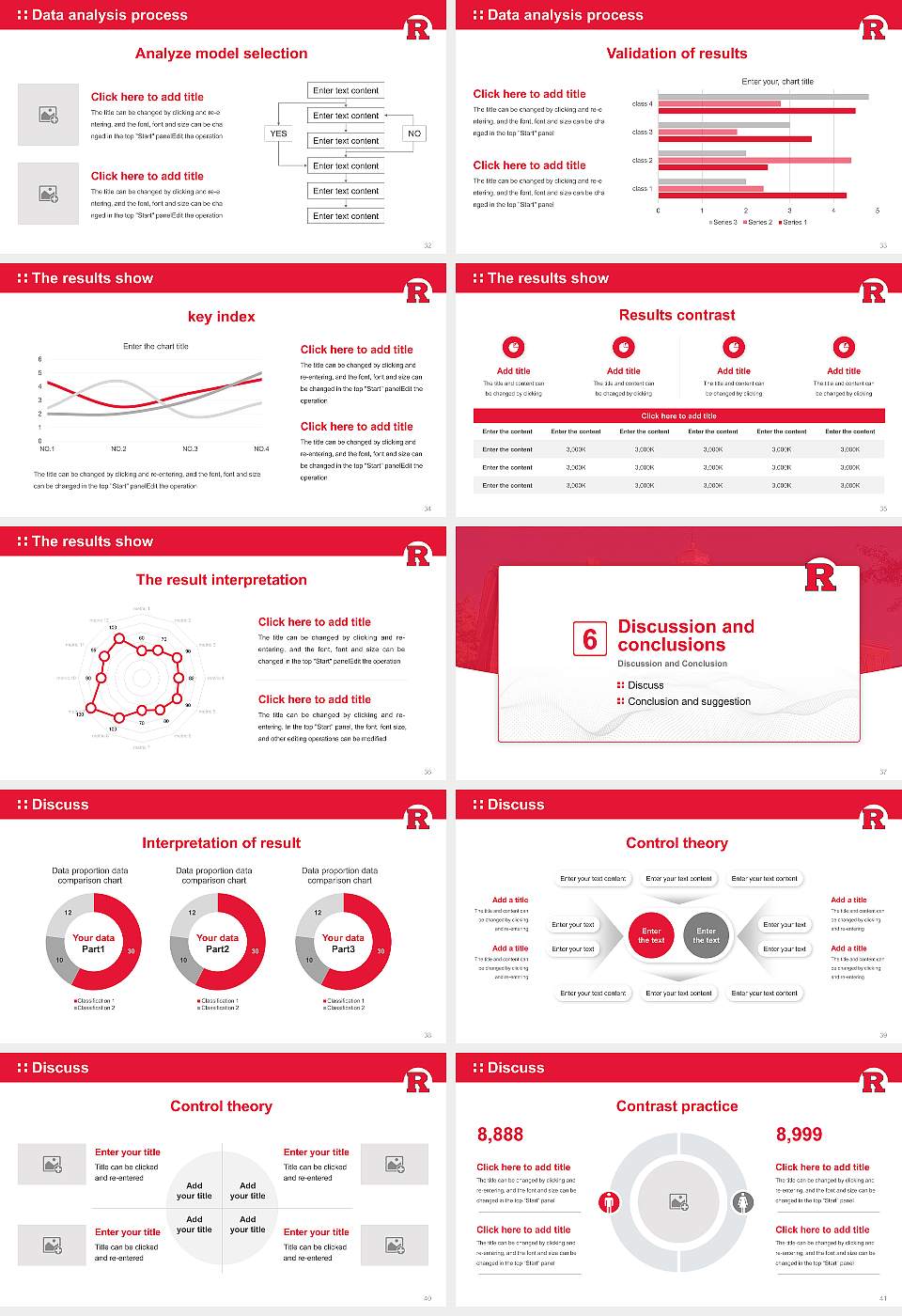 Rutgers University-New Brunswick Graduation Thesis Defense PPT Template16:9 ratio PPT effect preview image5