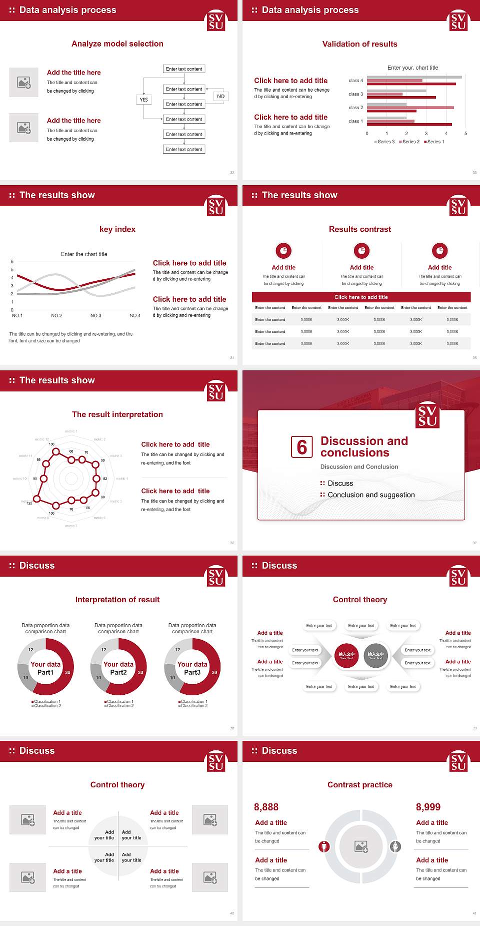 Saginaw Valley State University Graduation Thesis Defense PPT Template4:3 ratio PPT effect preview image5