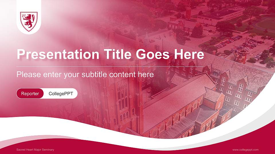 Sacred Heart Major Seminary Lecture Sharing and Networking Event PPT Template16:9 ratio PPT effect preview image