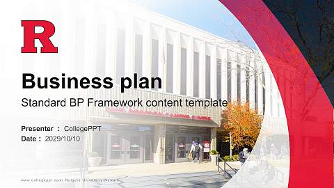 Rutgers University-Newark Competition/Entrepreneurship Contest PPT Template