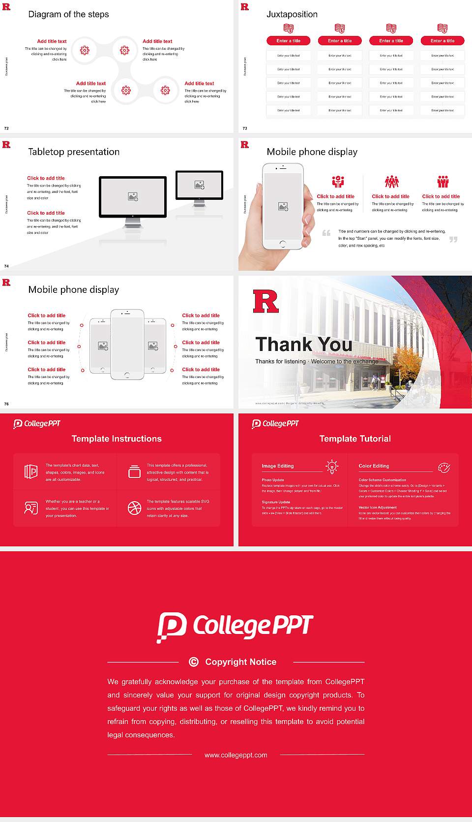Rutgers University-Newark Competition/Entrepreneurship Contest PPT Template16:9 ratio PPT effect preview image9