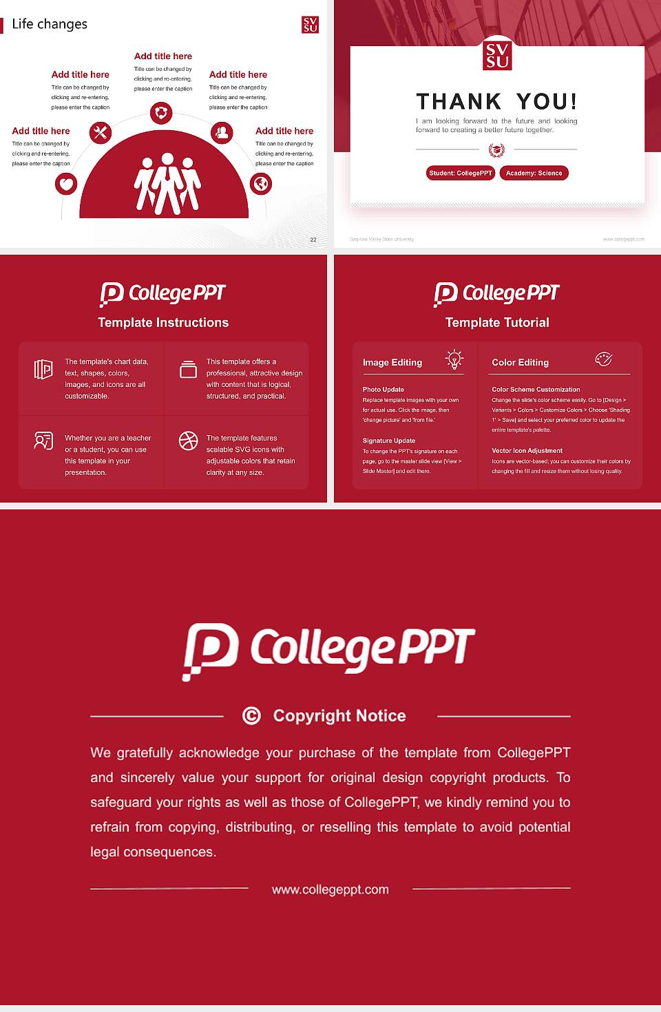 Saginaw Valley State University National Scholarship Defense PPT Template4:3 ratio PPT effect preview image4