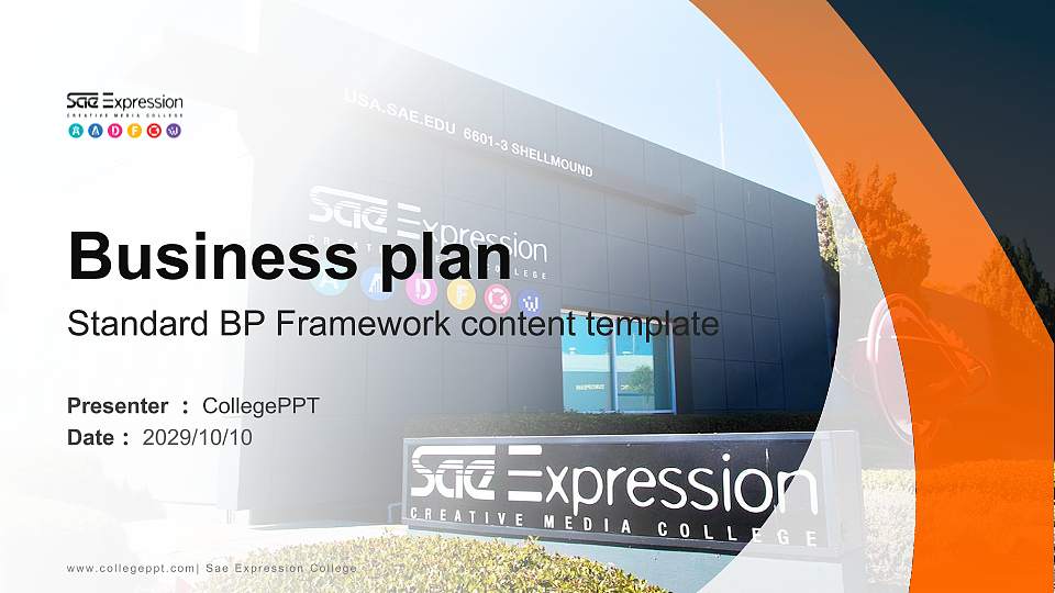 Sae Expression College Competition/Entrepreneurship Contest PPT Template16:9 ratio PPT effect preview image