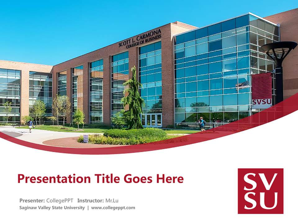 Saginaw Valley State University Course/Courseware Creation PPT Template4:3 ratio PPT effect preview image5