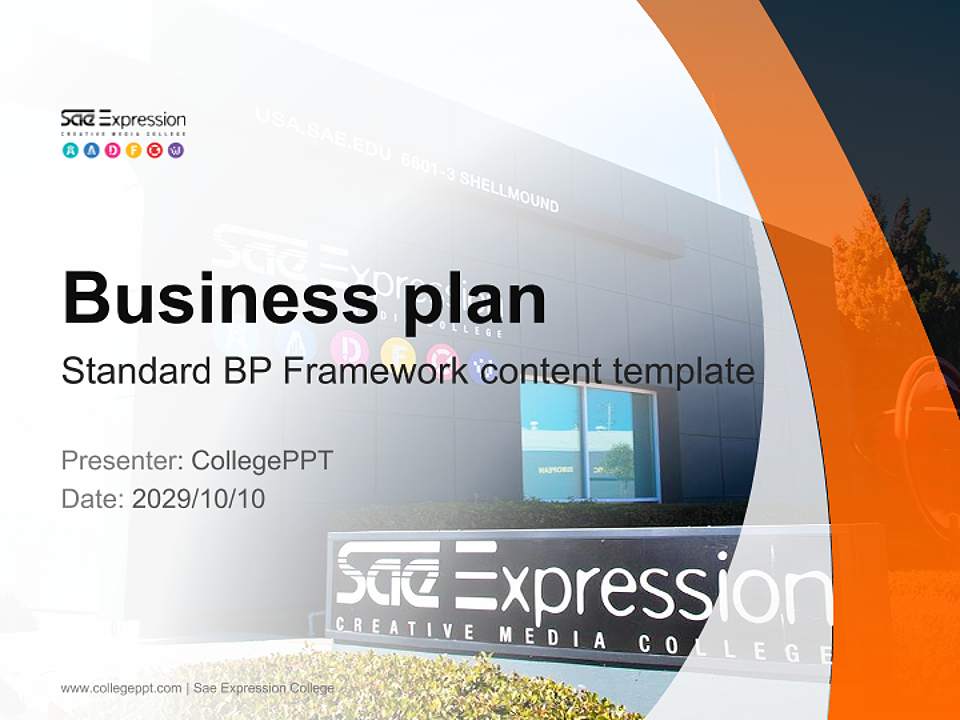 Sae Expression College Competition/Entrepreneurship Contest PPT Template4:3 ratio PPT effect preview image9