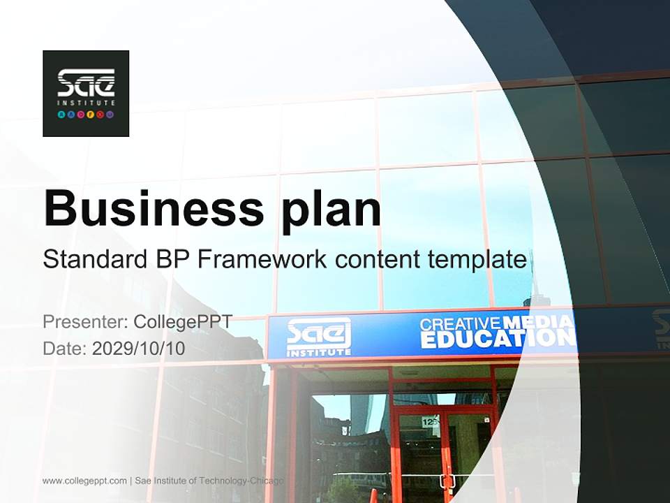 Sae Institute of Technology-Chicago Competition/Entrepreneurship Contest PPT Template4:3 ratio PPT effect preview image9
