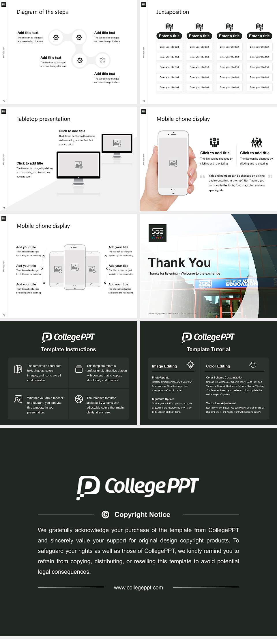 Sae Institute of Technology-Chicago Competition/Entrepreneurship Contest PPT Template4:3 ratio PPT effect preview image9
