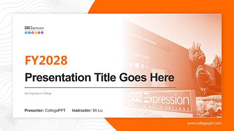 Sae Expression College Academic Presentation/Research Findings Report PPT Template