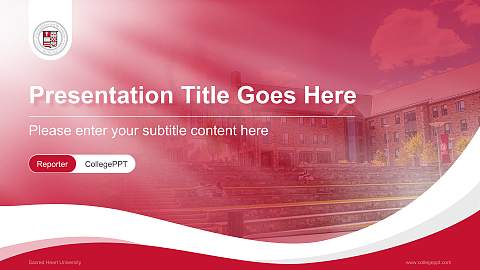 Sacred Heart University Lecture Sharing and Networking Event PPT Template