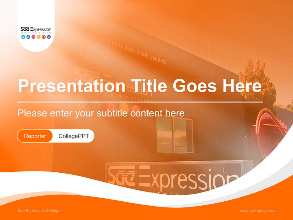 Sae Expression College Lecture Sharing and Networking Event PPT Template4:3 ratio PPT effect preview image4