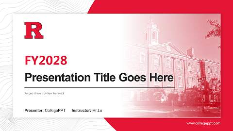 Rutgers University-New Brunswick Academic Presentation/Research Findings Report PPT Template
