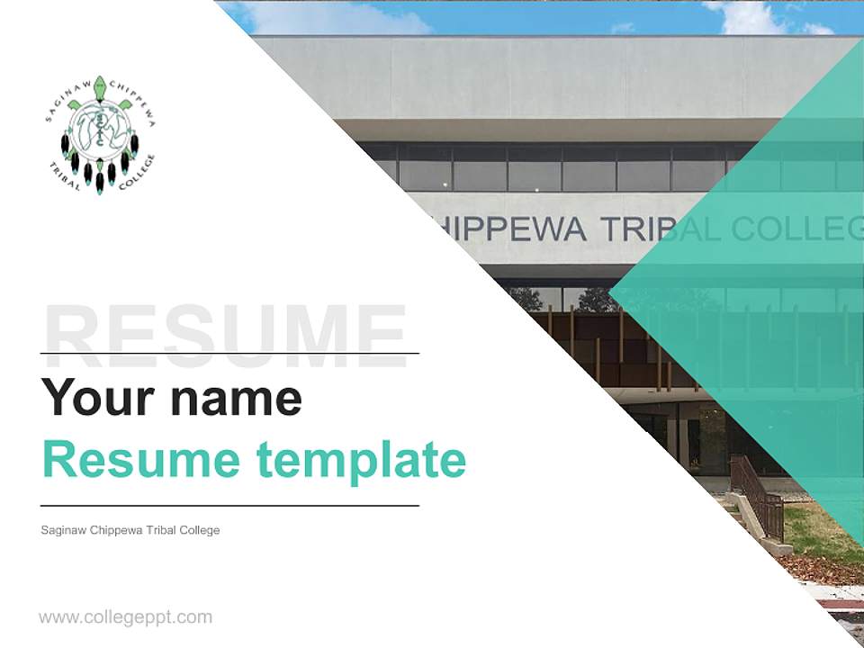 Saginaw Chippewa Tribal College Resume PPT Template4:3 ratio PPT effect preview image5
