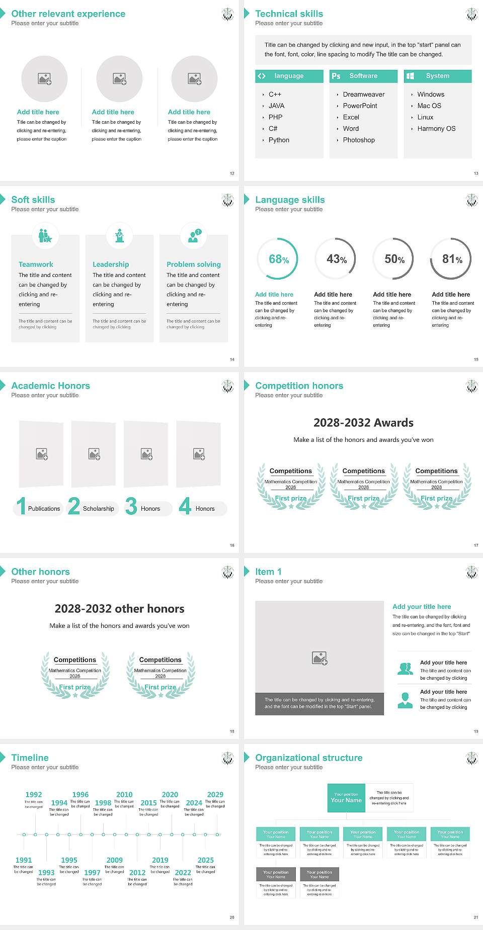 Saginaw Chippewa Tribal College Resume PPT Template4:3 ratio PPT effect preview image3