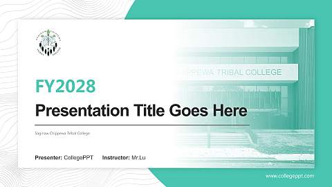 Saginaw Chippewa Tribal College Academic Presentation/Research Findings Report PPT Template