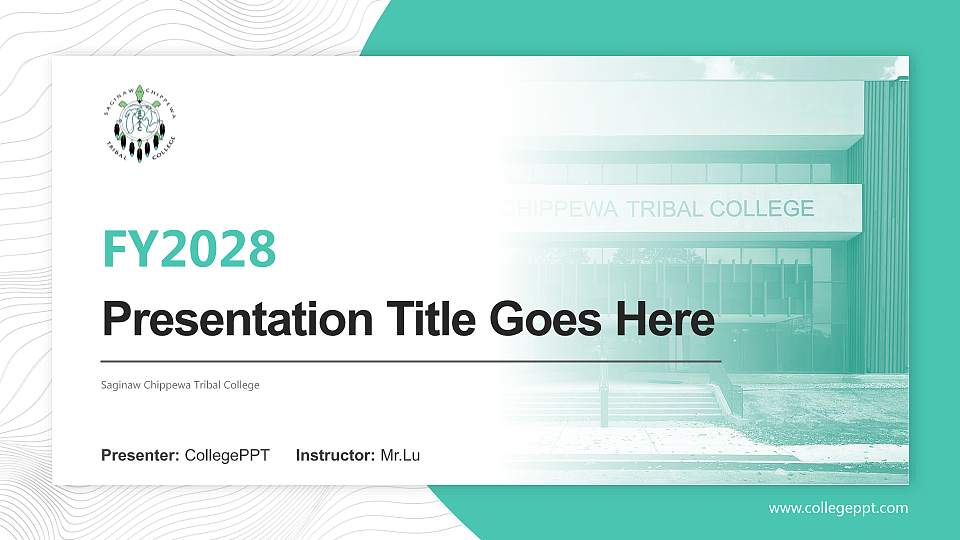 Saginaw Chippewa Tribal College Academic Presentation/Research Findings Report PPT Template16:9 ratio PPT effect preview image