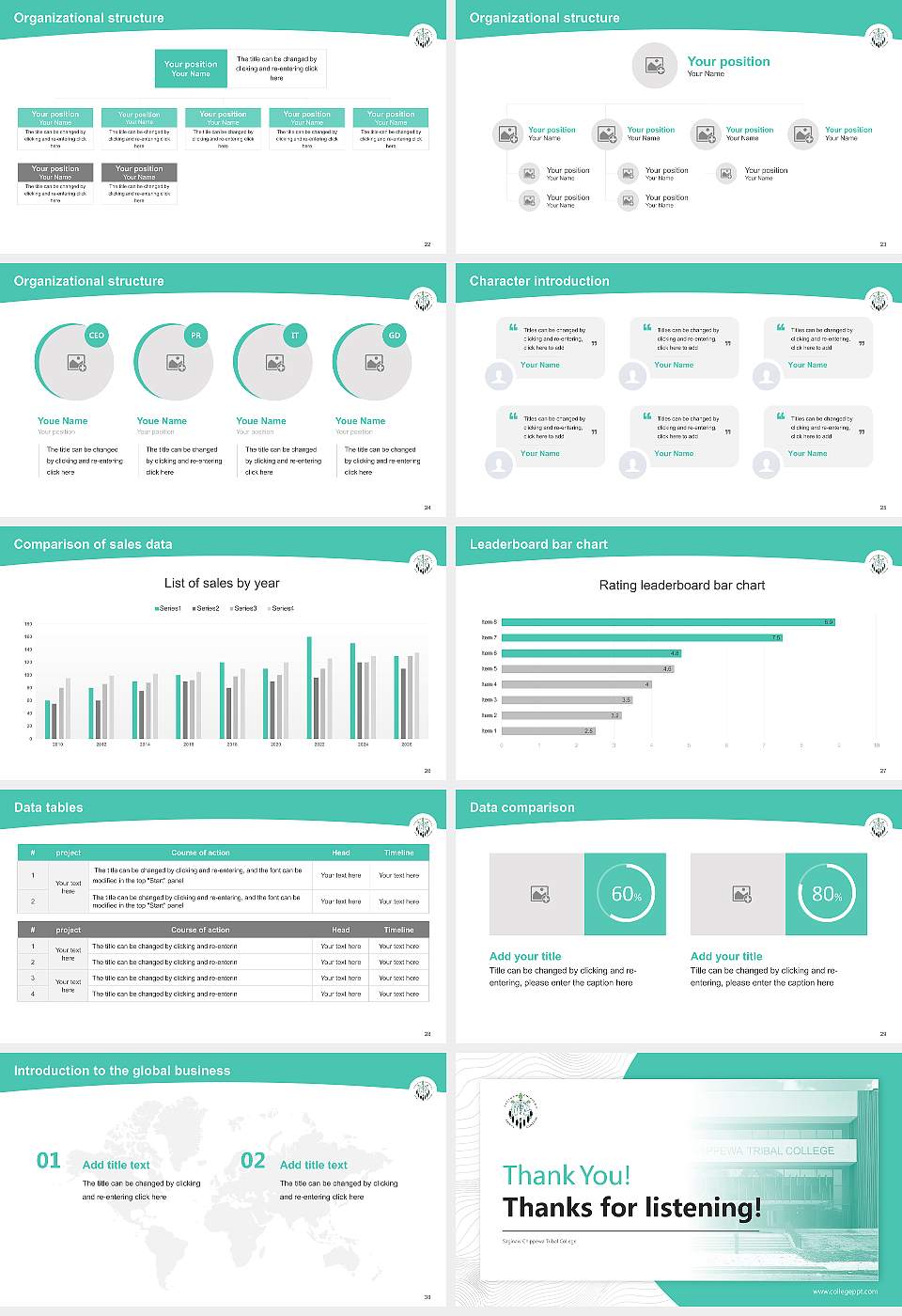 Saginaw Chippewa Tribal College Academic Presentation/Research Findings Report PPT Template16:9 ratio PPT effect preview image4
