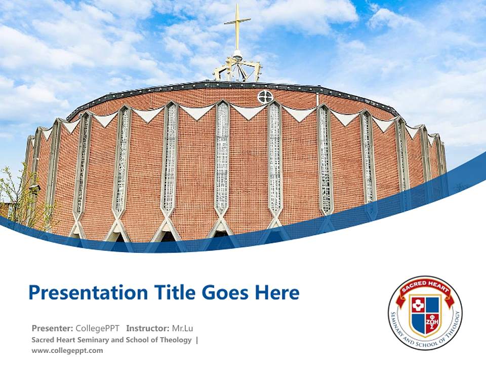 Sacred Heart Seminary and School of Theology Course/Courseware Creation PPT Template4:3 ratio PPT effect preview image5
