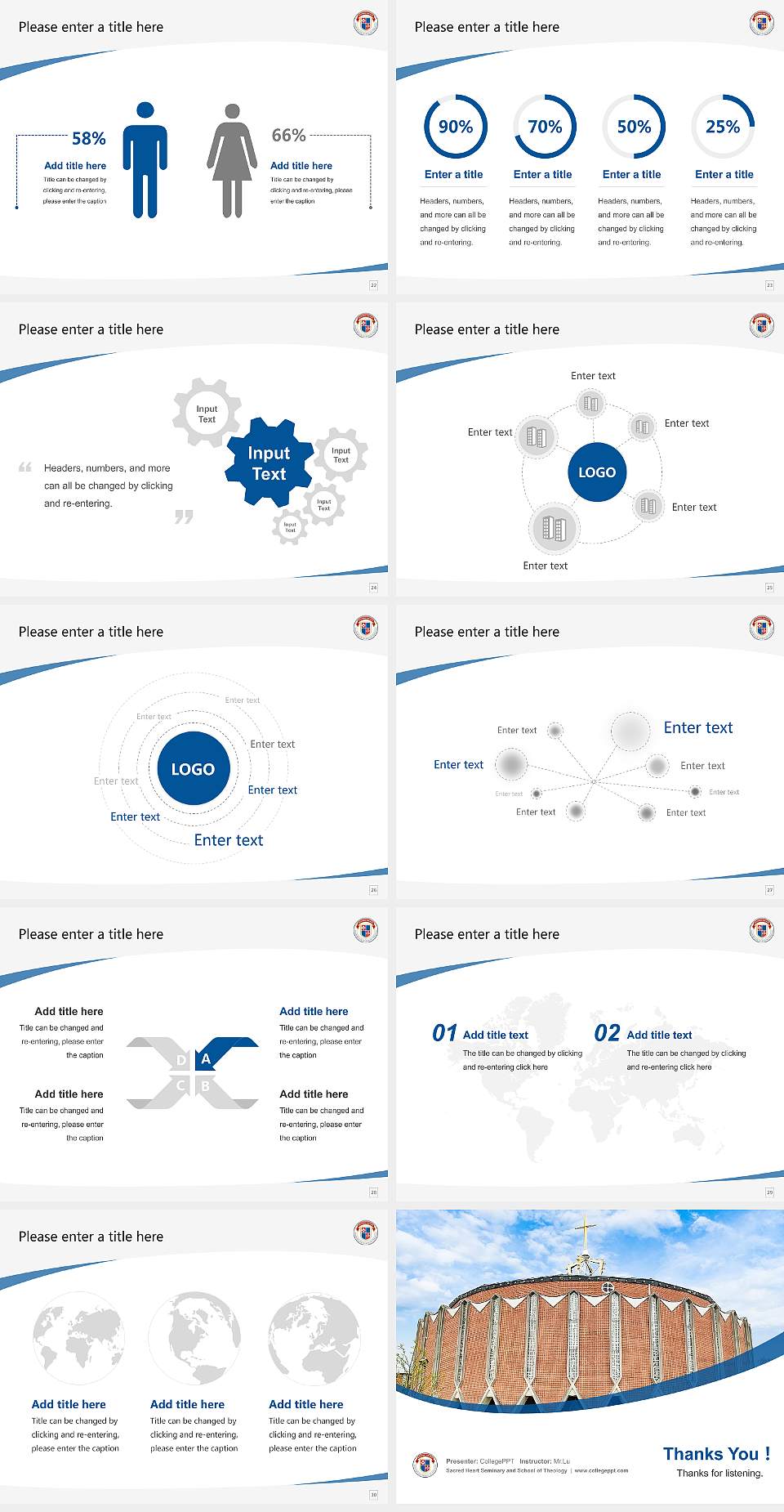 Sacred Heart Seminary and School of Theology Course/Courseware Creation PPT Template4:3 ratio PPT effect preview image4