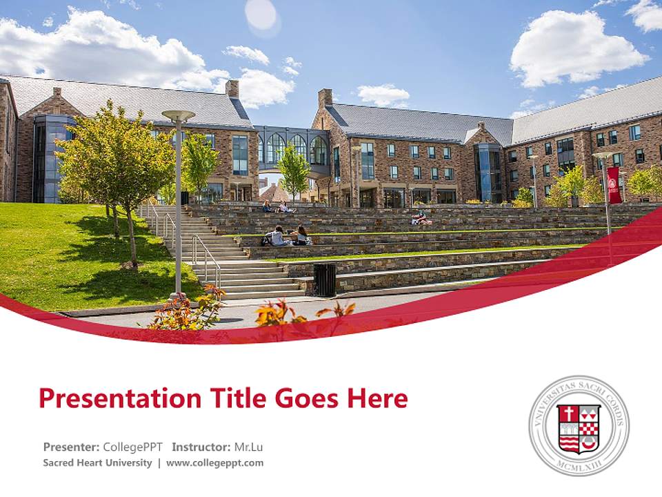 Sacred Heart University Course/Courseware Creation PPT Template4:3 ratio PPT effect preview image5