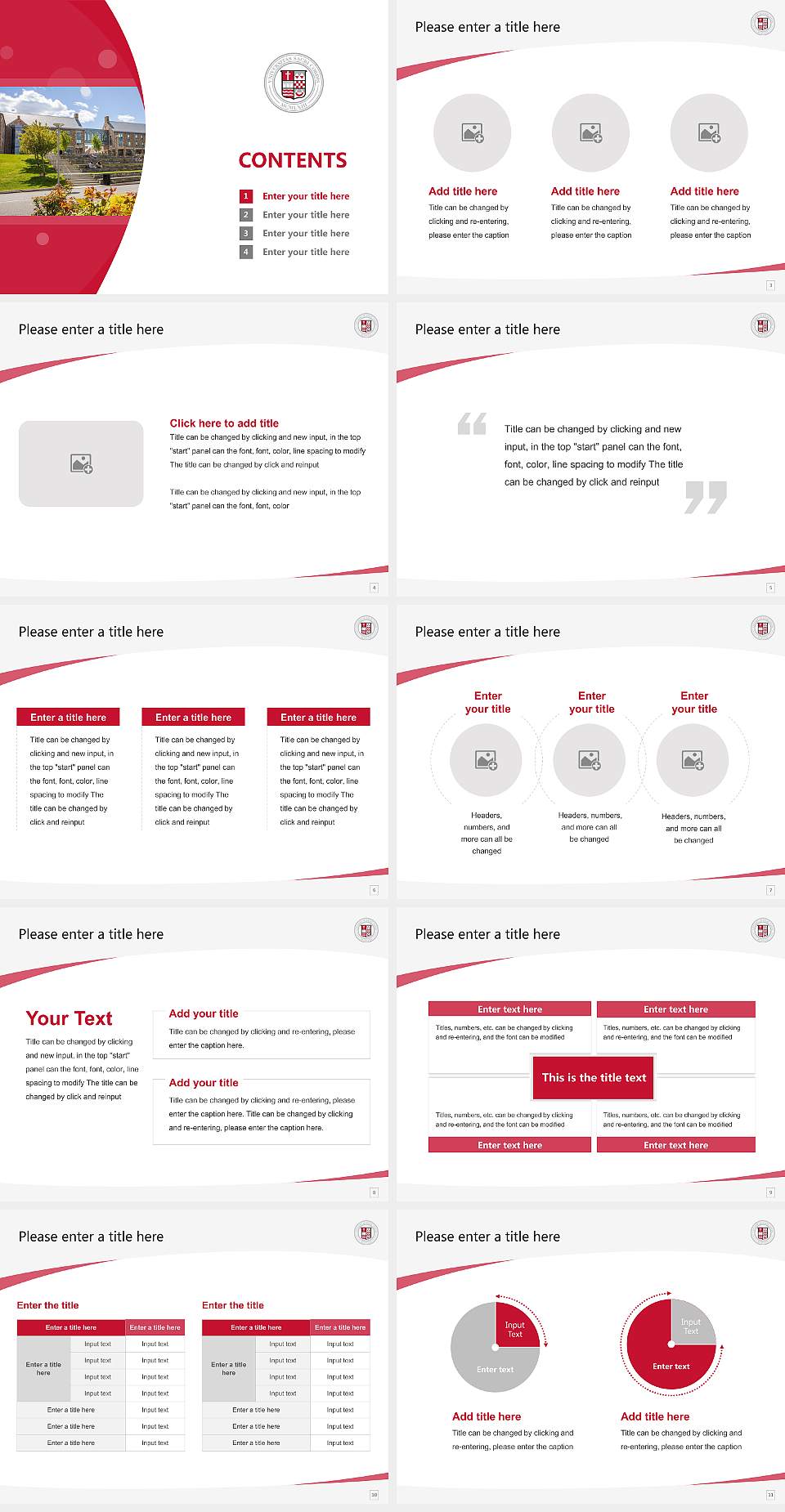 Sacred Heart University Course/Courseware Creation PPT Template4:3 ratio PPT effect preview image2