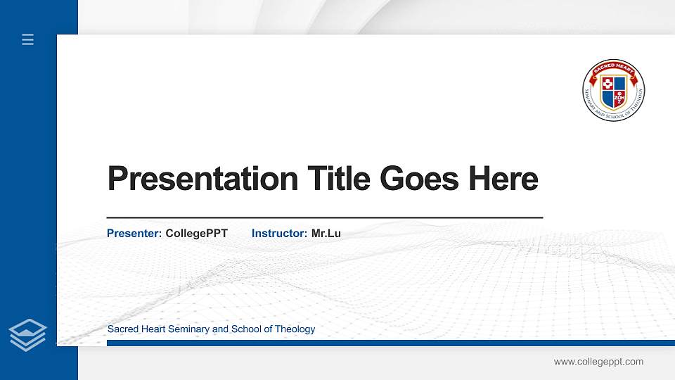 Sacred Heart Seminary and School of Theology Thesis Proposal/Graduation Defense PPT Template16:9 ratio PPT effect preview image