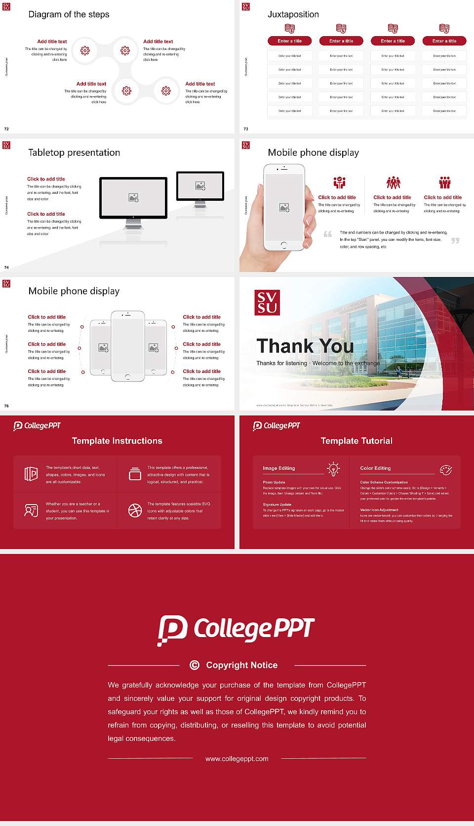 Saginaw Valley State University Competition/Entrepreneurship Contest PPT Template16:9 ratio PPT effect preview image9