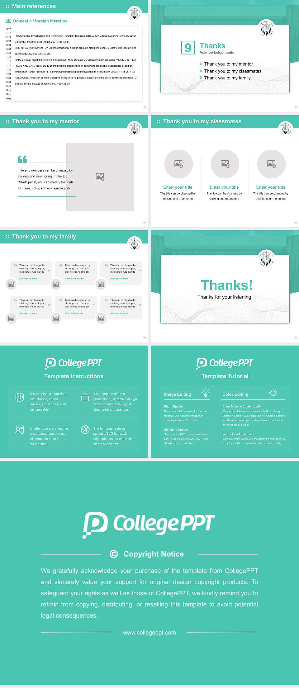 Saginaw Chippewa Tribal College Graduation Thesis Defense PPT Template4:3 ratio PPT effect preview image7