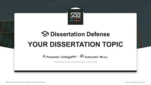 Sae Institute of Technology-Chicago Graduation Thesis Defense PPT Template