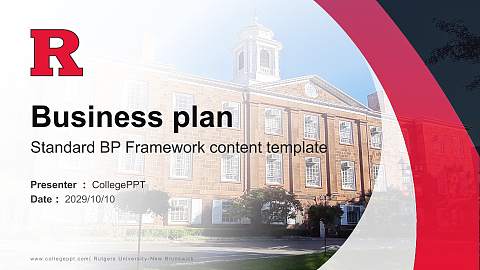 Rutgers University-New Brunswick Competition/Entrepreneurship Contest PPT Template