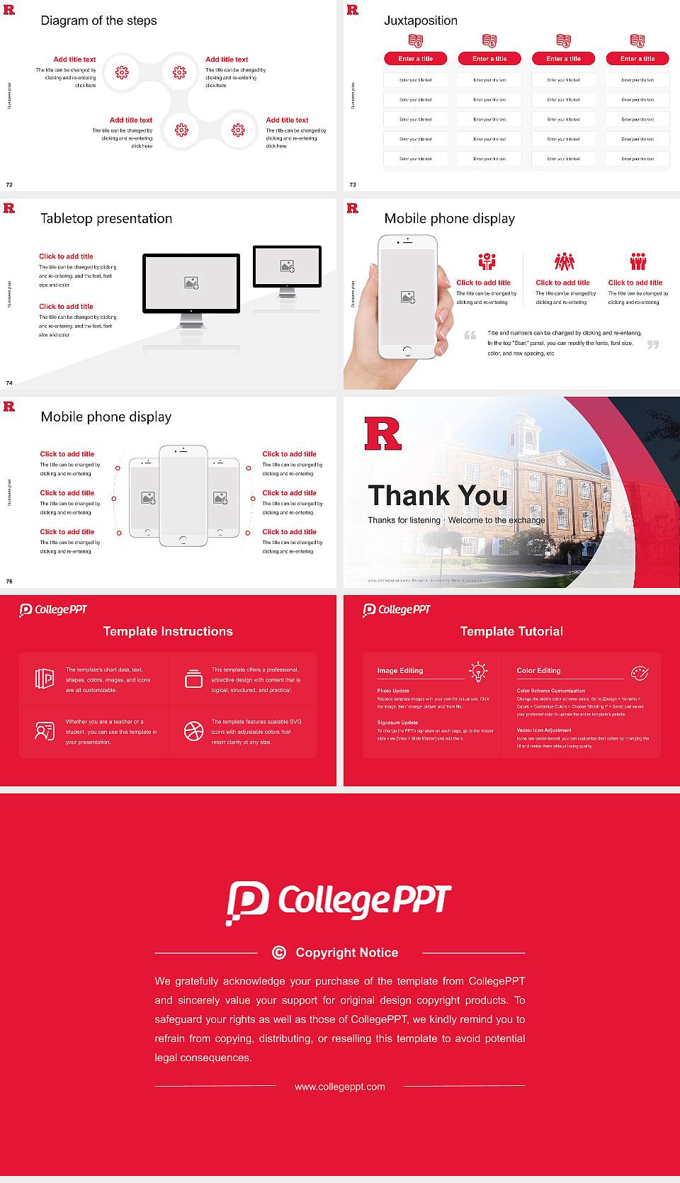 Rutgers University-New Brunswick Competition/Entrepreneurship Contest PPT Template16:9 ratio PPT effect preview image9