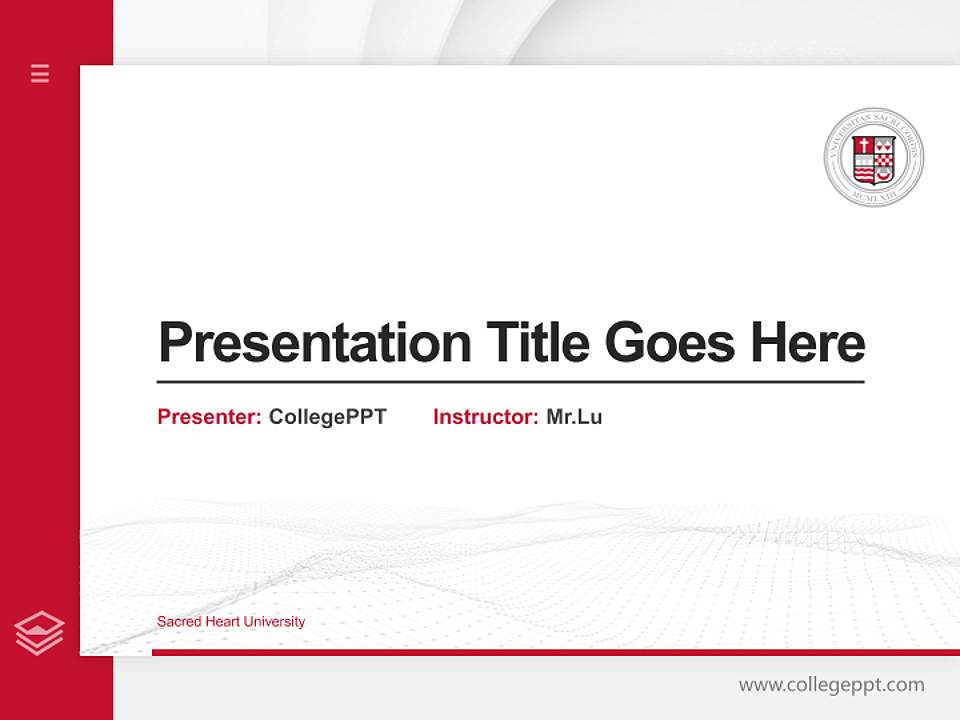 Sacred Heart University Thesis Proposal/Graduation Defense PPT Template4:3 ratio PPT effect preview image5